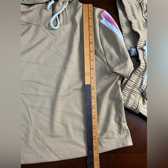 NEW Feathers Tan Hoodie and Pants Set - Picture 3 of 9
